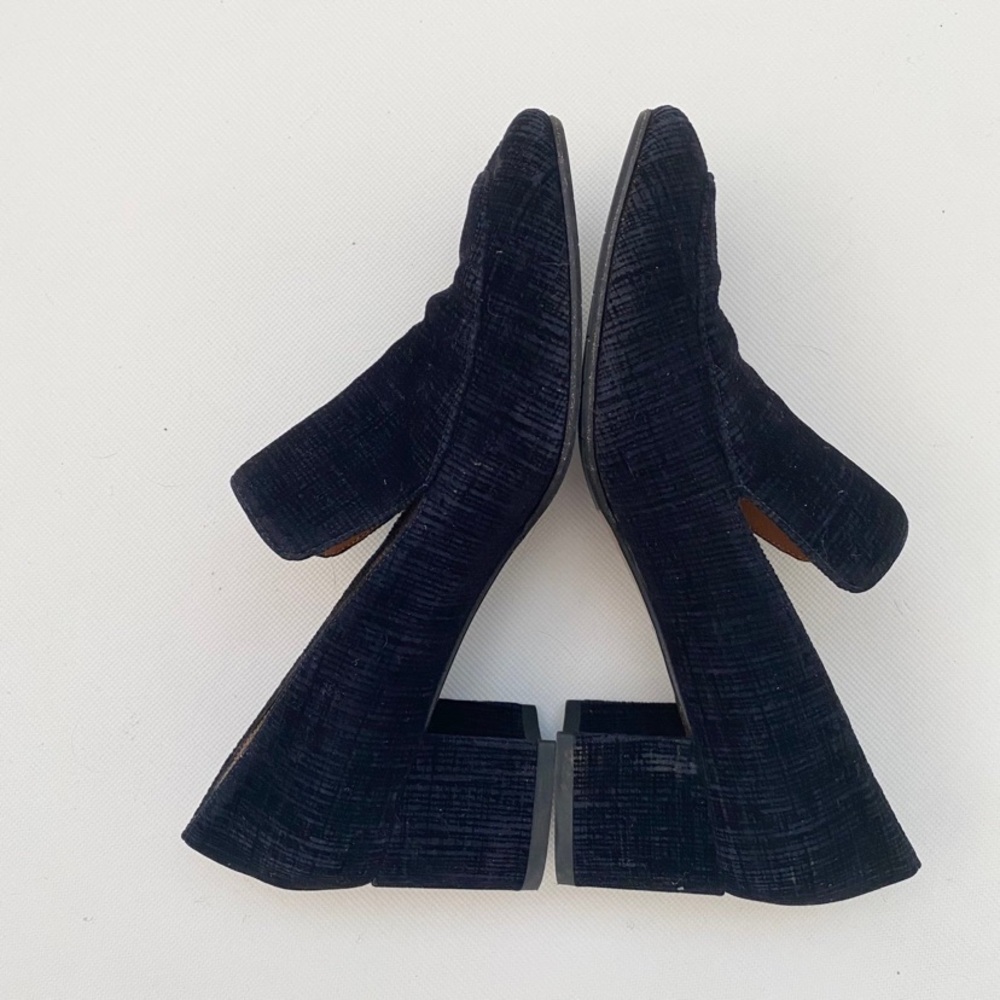 Aquatalia Blue Velvet Loafer Heels - Picture 4 of 7